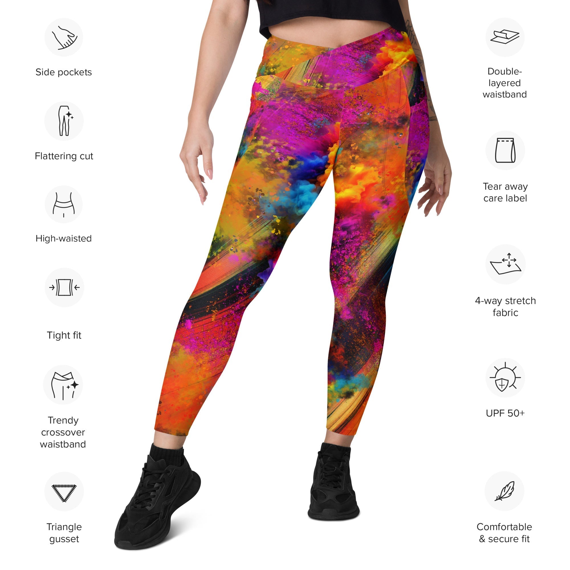 Holi Crossover Leggings With Pockets