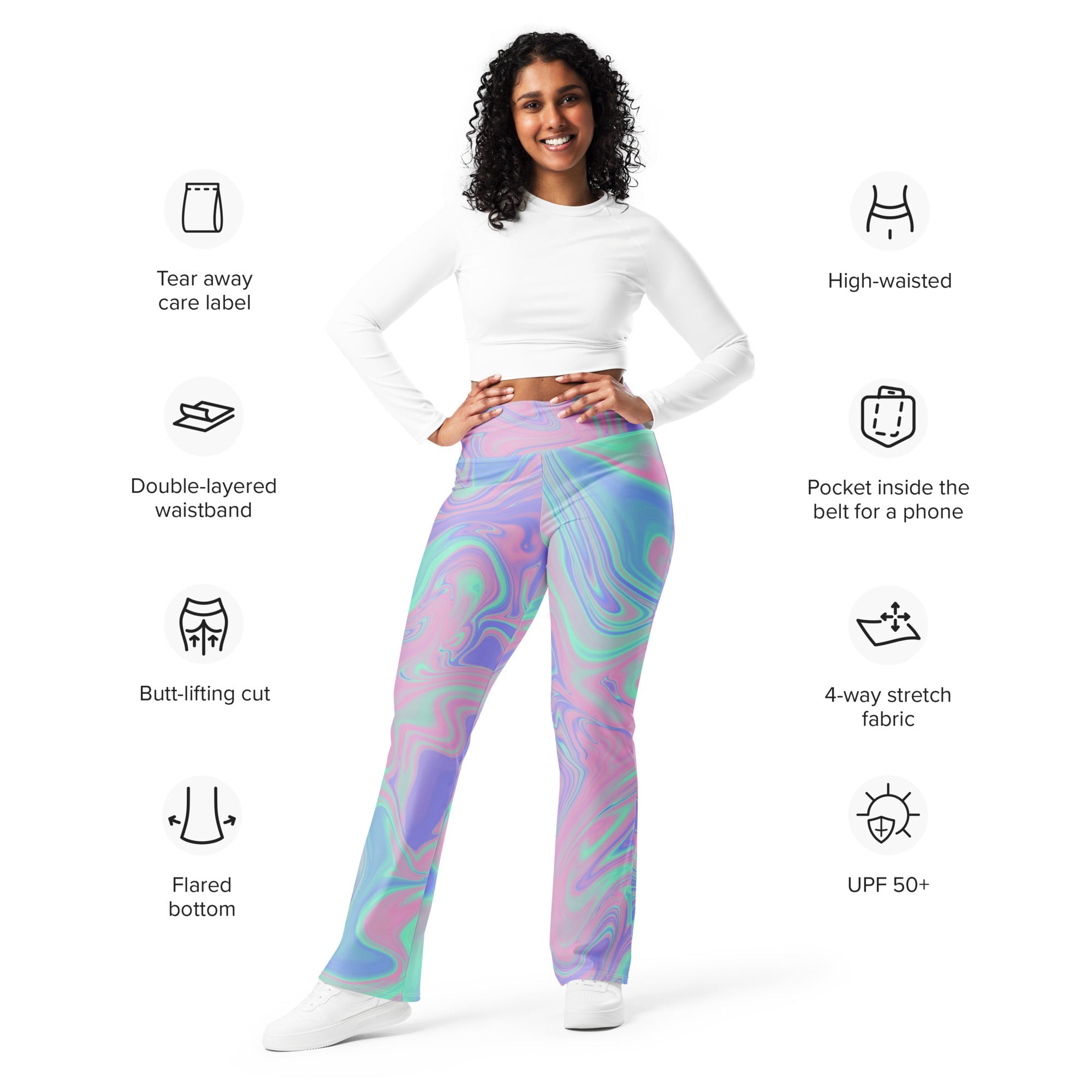 Hologram Haze Flare Leggings