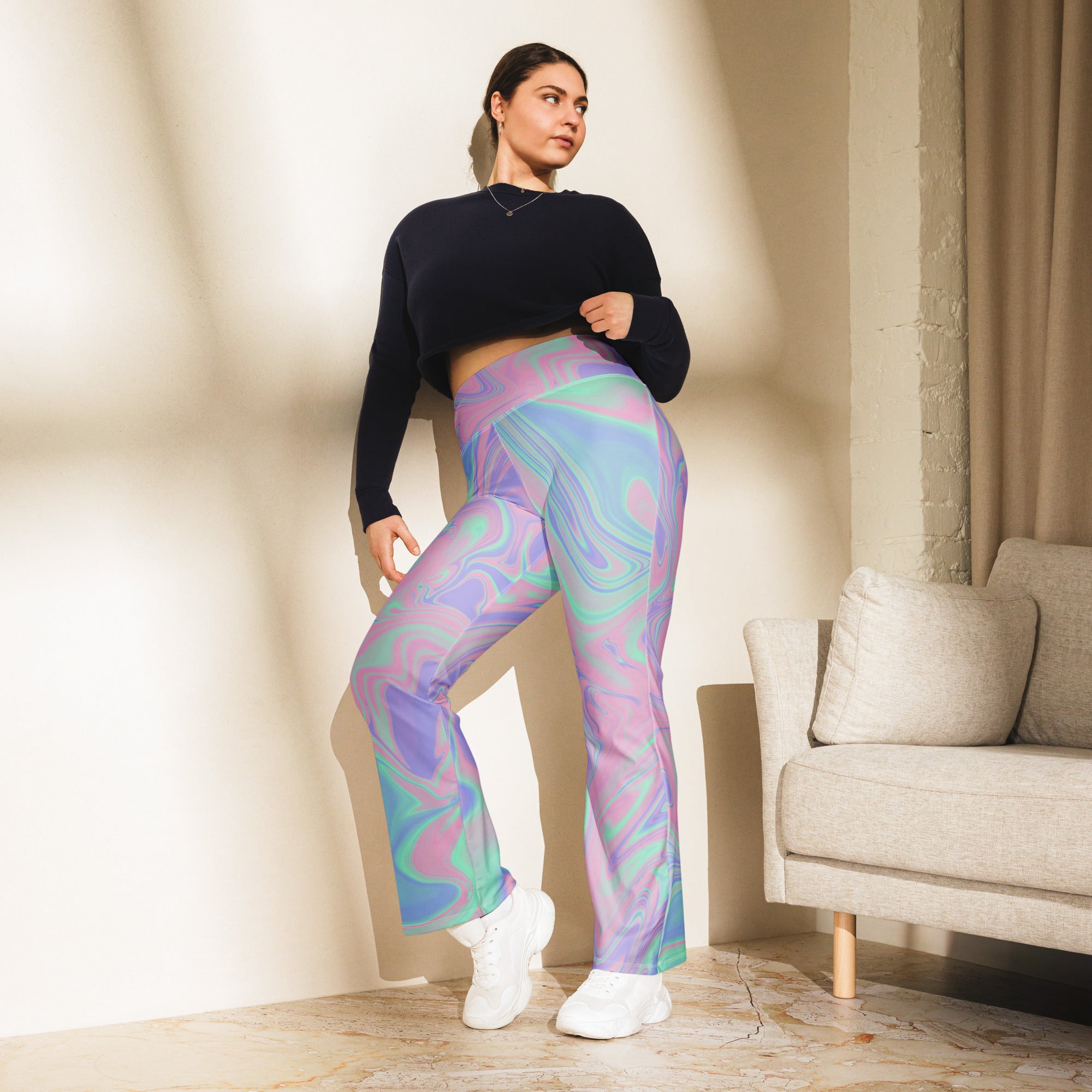 Hologram Haze Flare Leggings