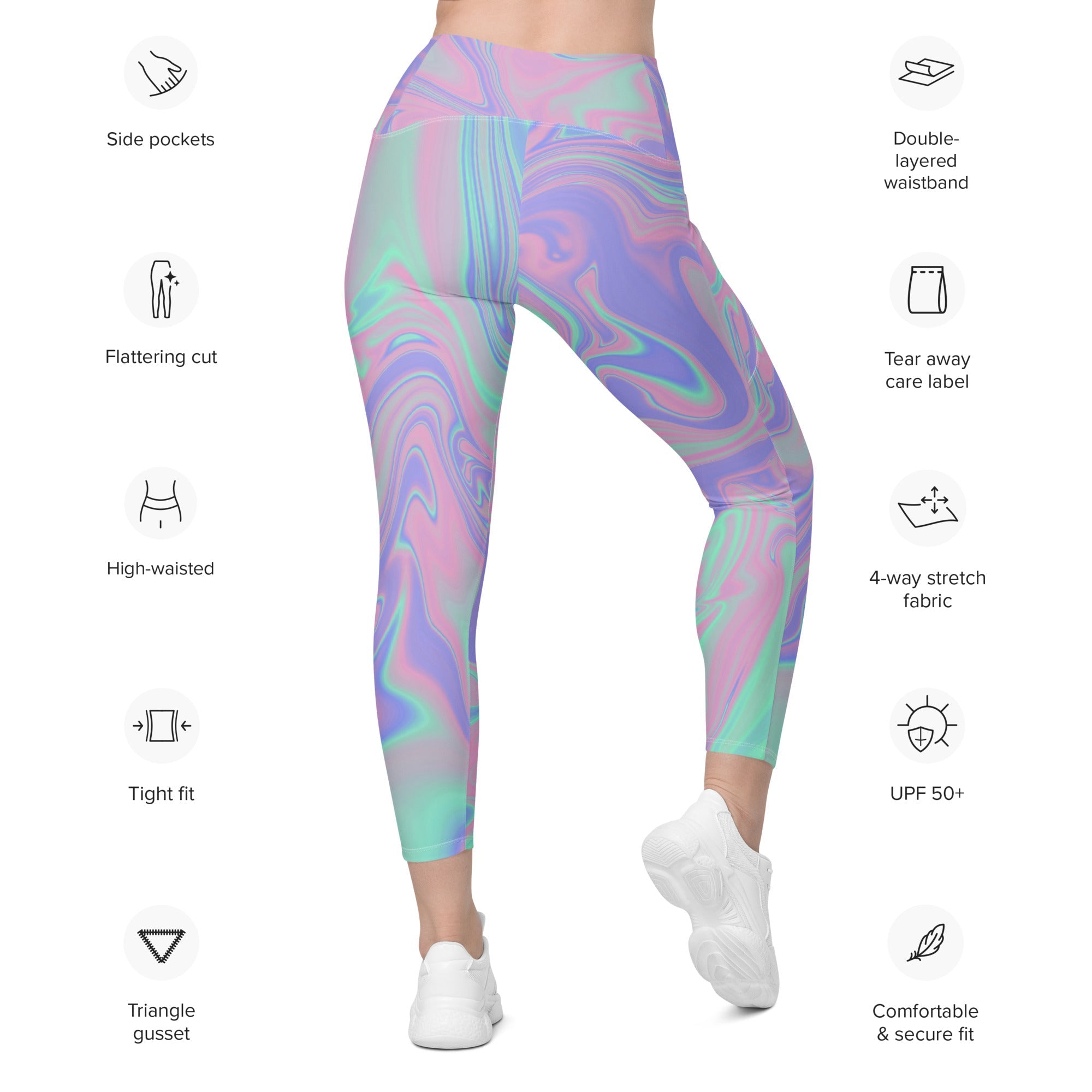 Hologram Haze Leggings With Pockets