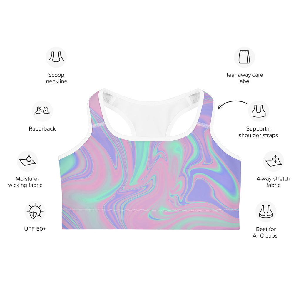 Hologram Haze Sports Bra