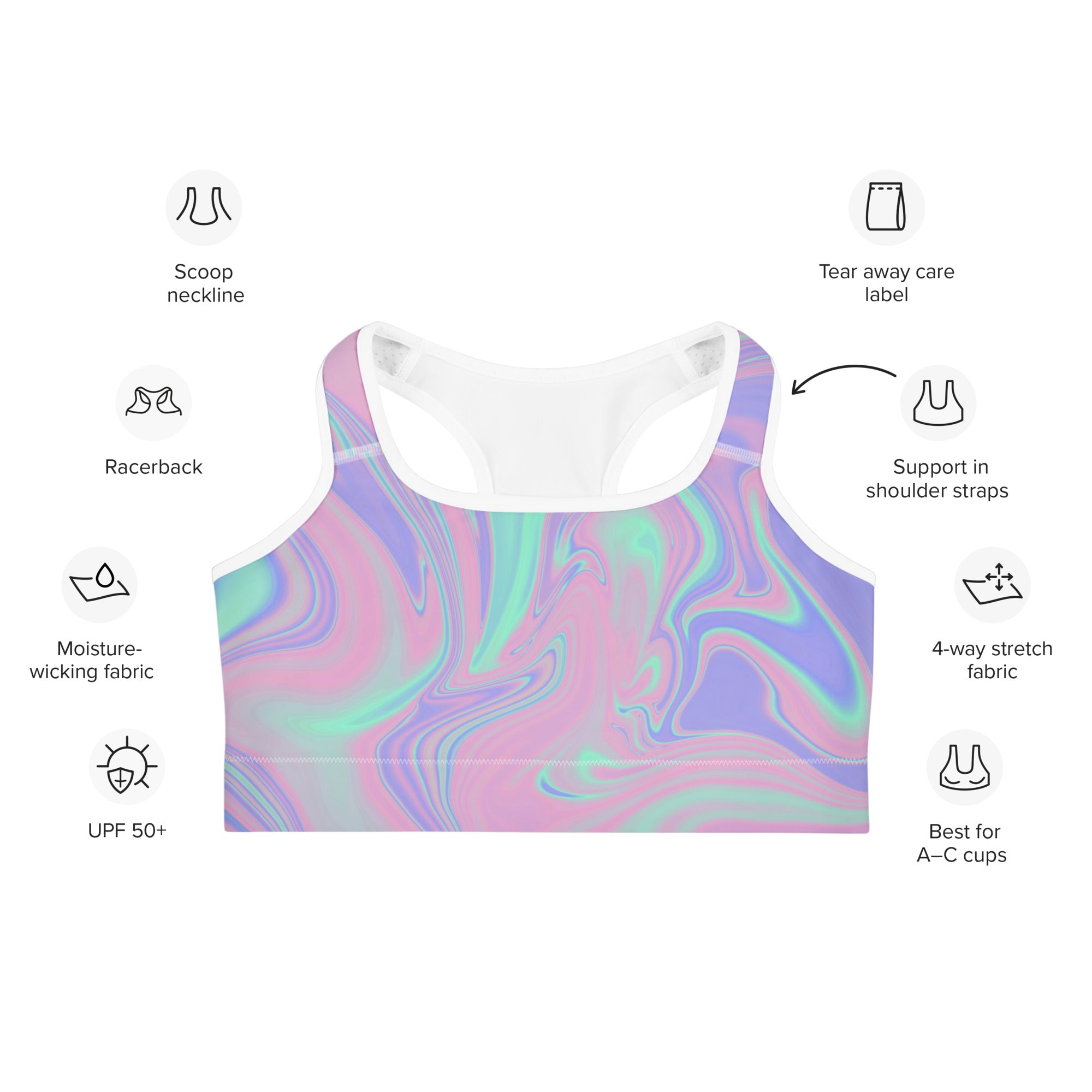 Hologram Haze Sports Bra
