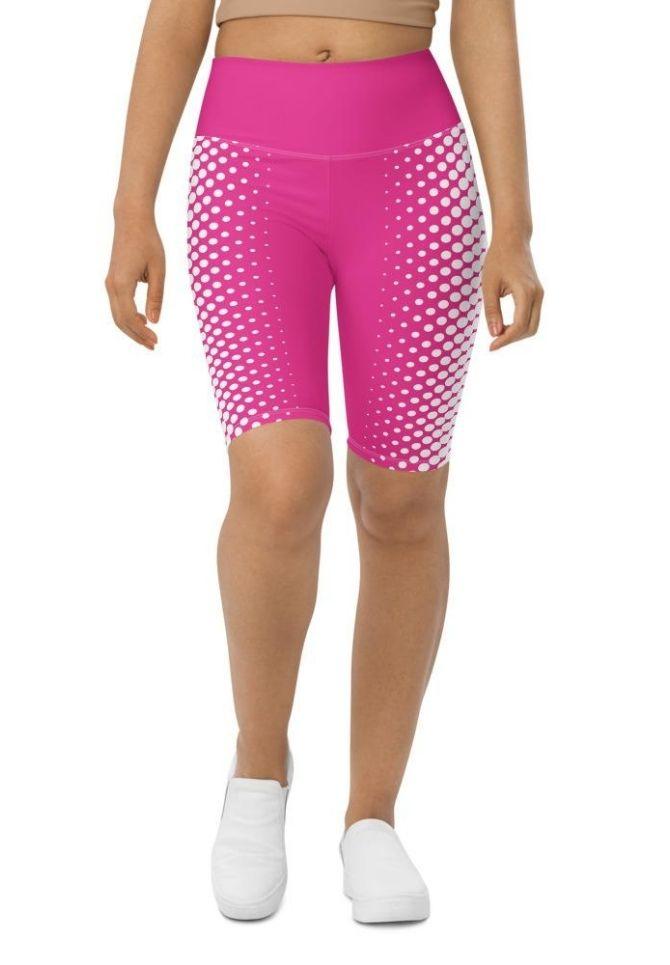 Hot Pink Optical Illusion Biker Shorts