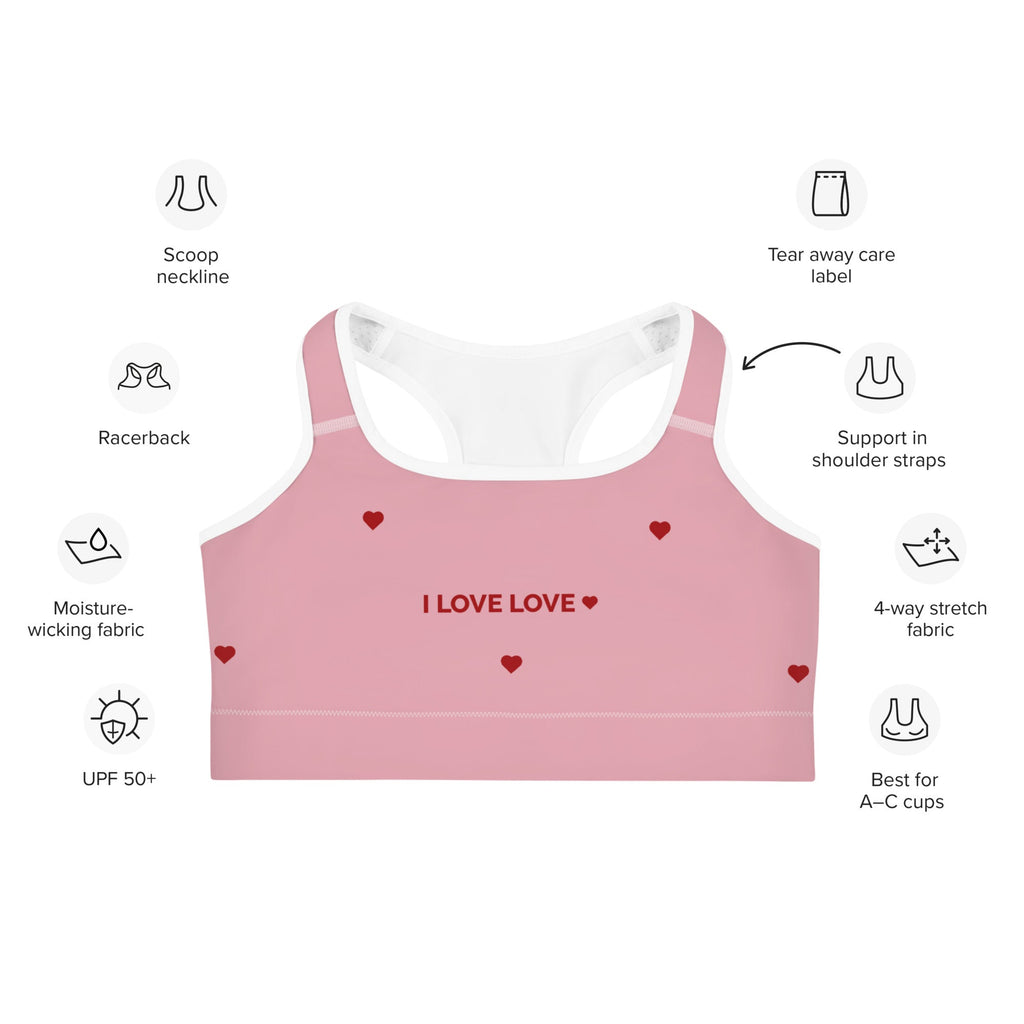 I Love Love Sports Bra