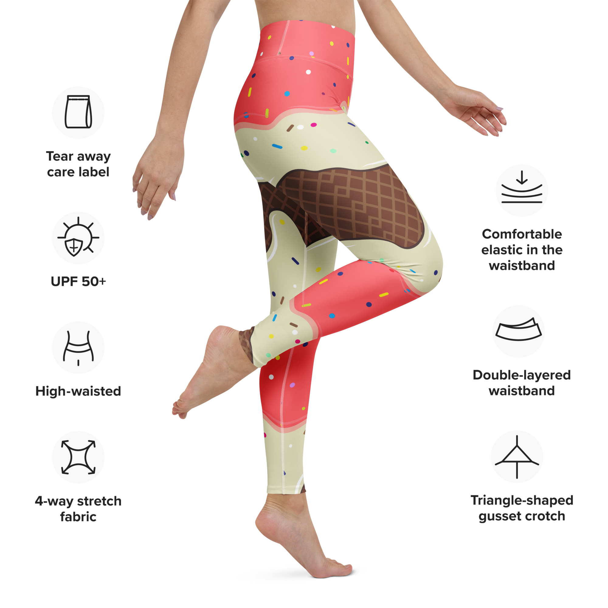 Ice Cream Yoga Leggings