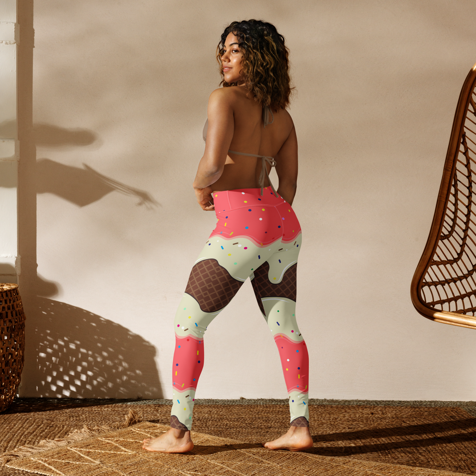 Ice Cream Yoga Leggings