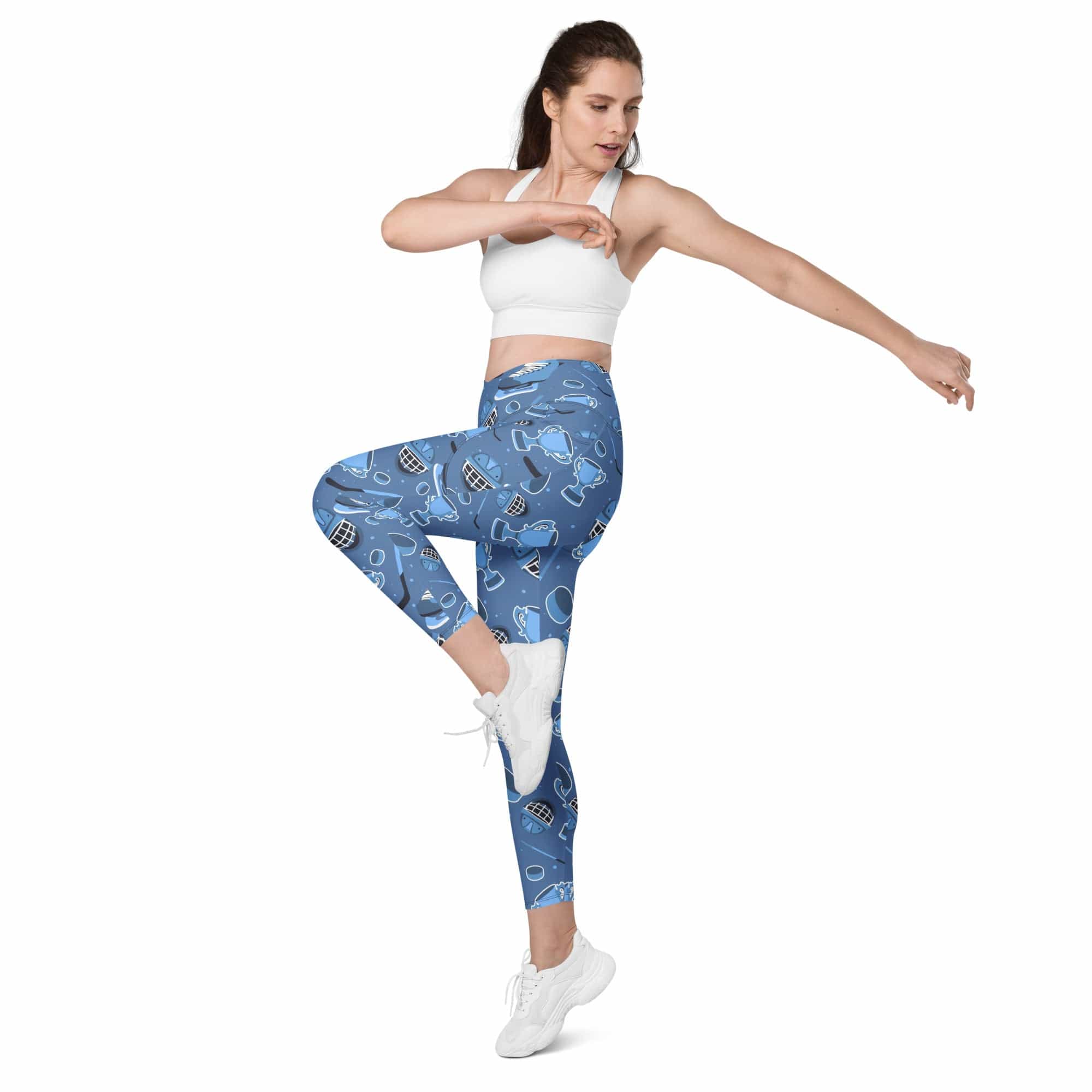 Ice Hockey Crossover Leggings With Pockets
