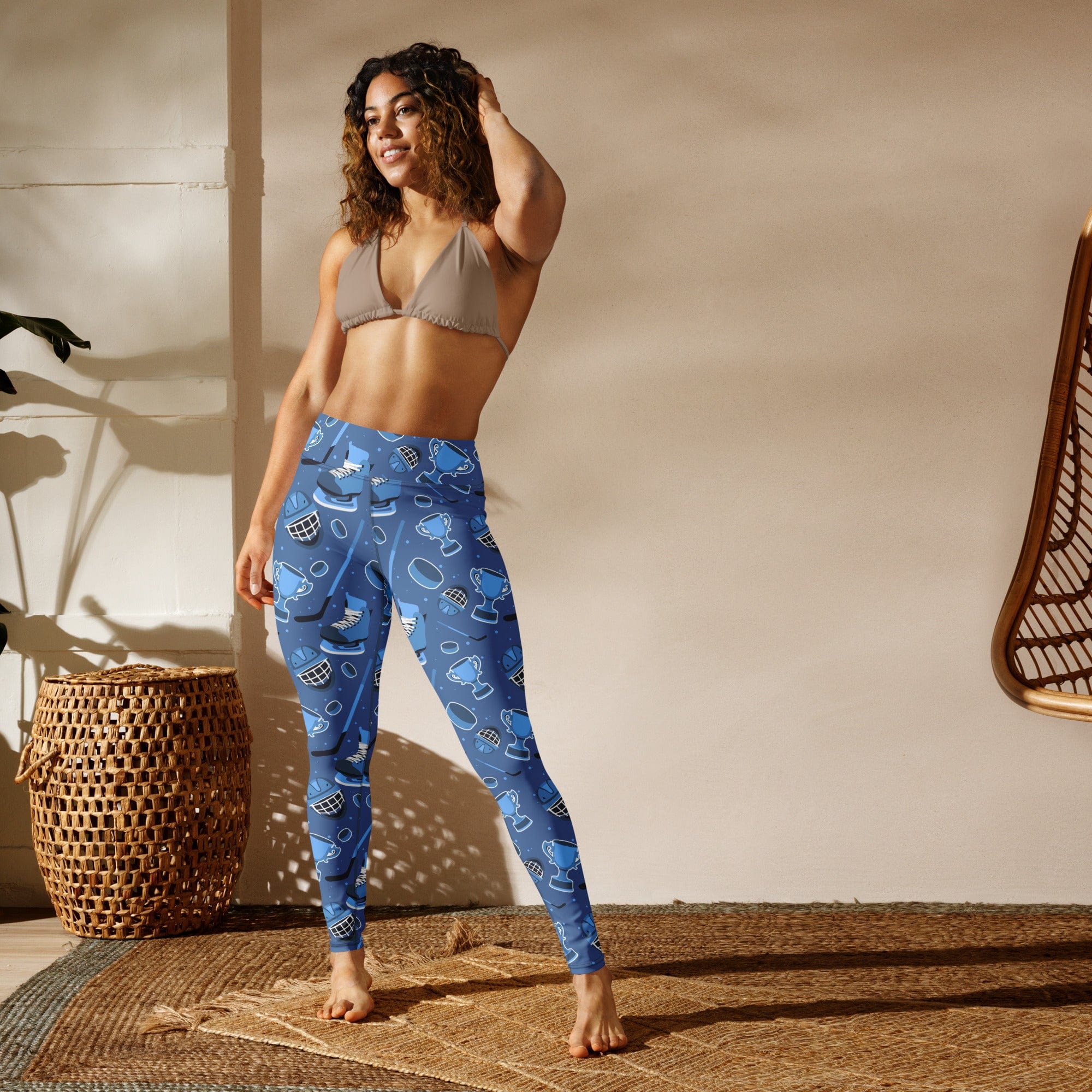 Ice Hockey Yoga Leggings