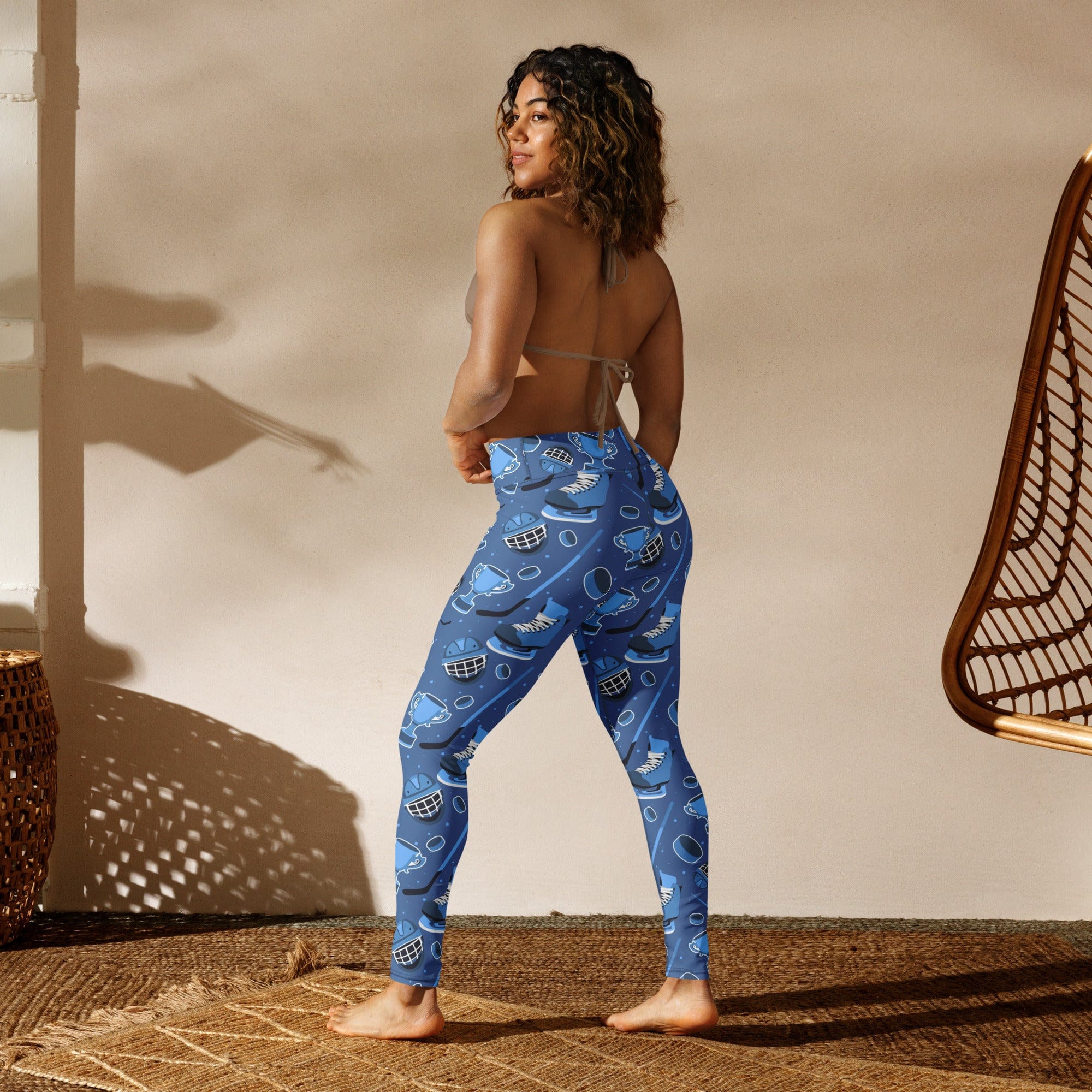 Ice Hockey Yoga Leggings