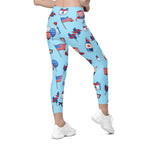 Independence Day Crossover Leggings With Pockets
