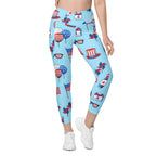 Independence Day Crossover Leggings With Pockets