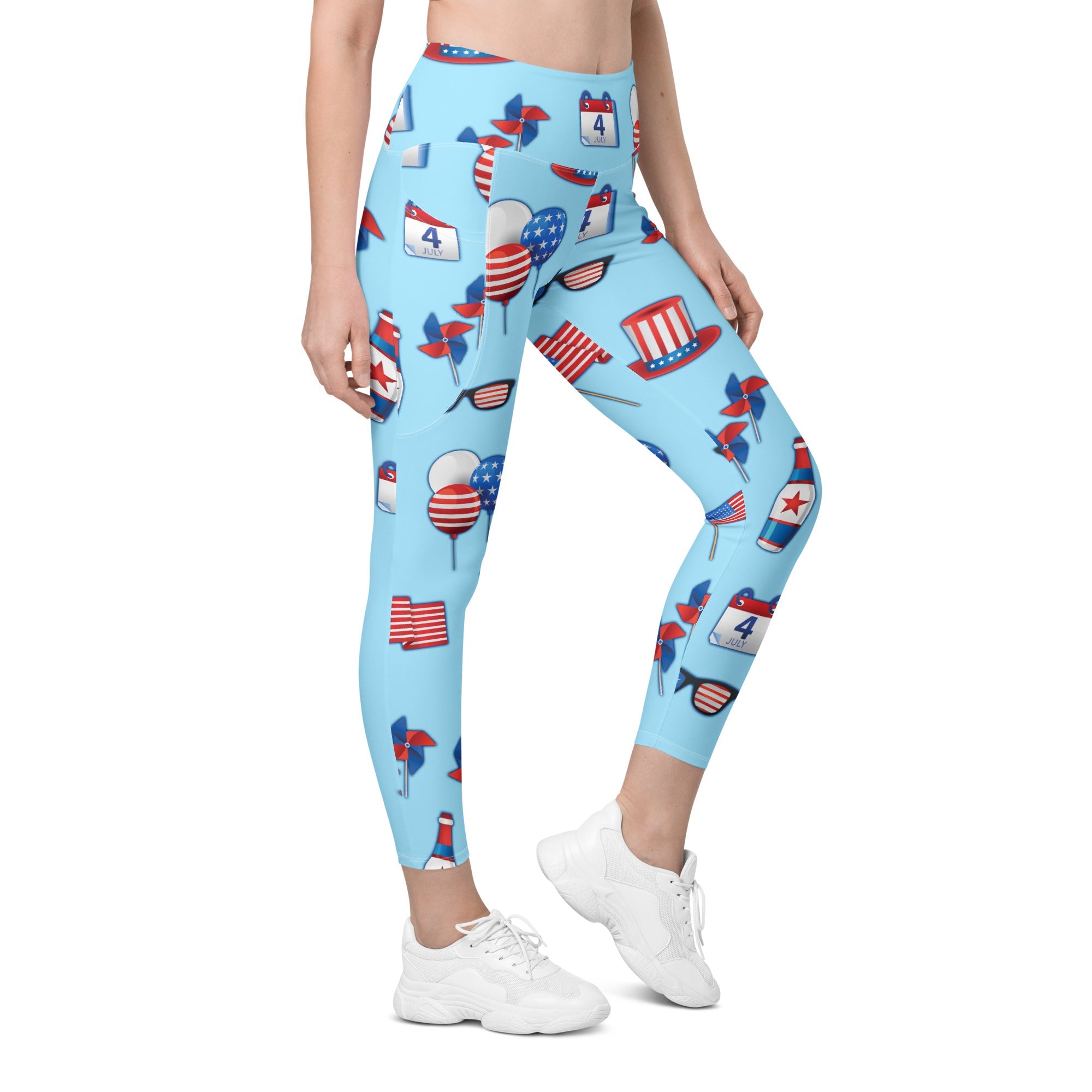 Independence Day Leggings With Pockets