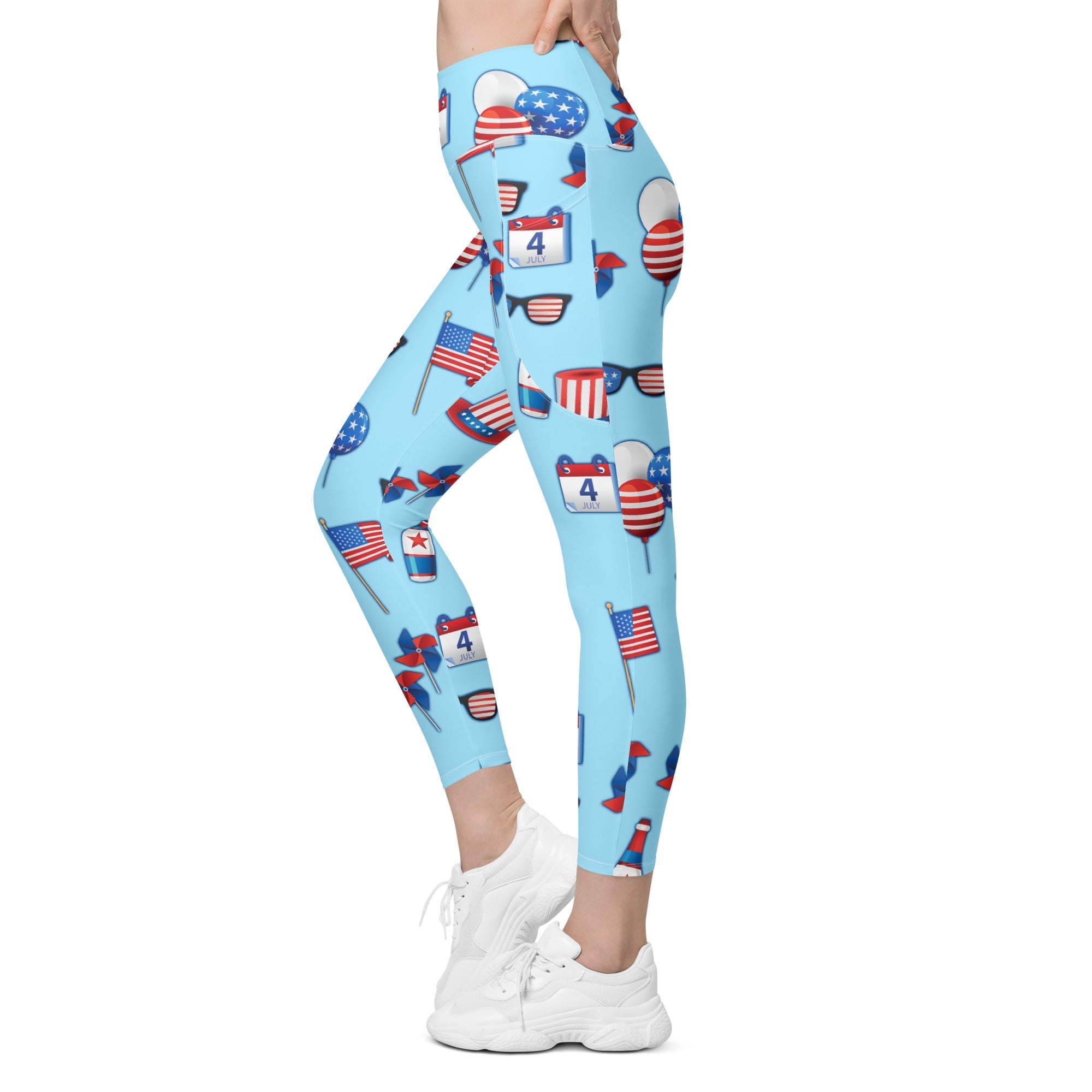 Independence Day Leggings With Pockets