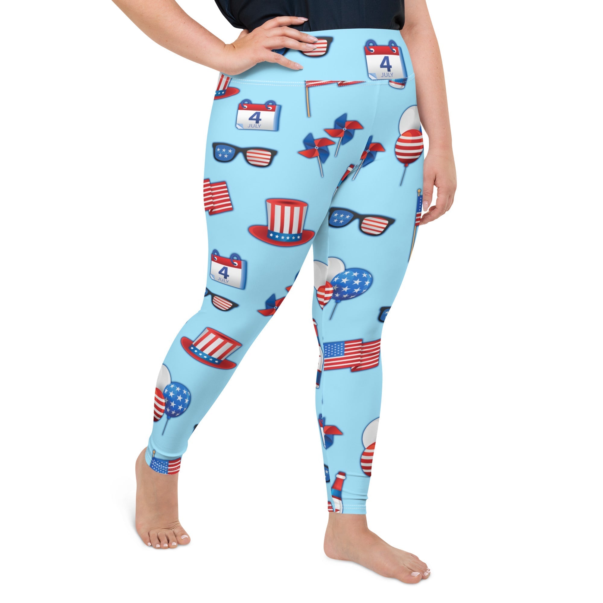 Independence Day Plus Size Leggings