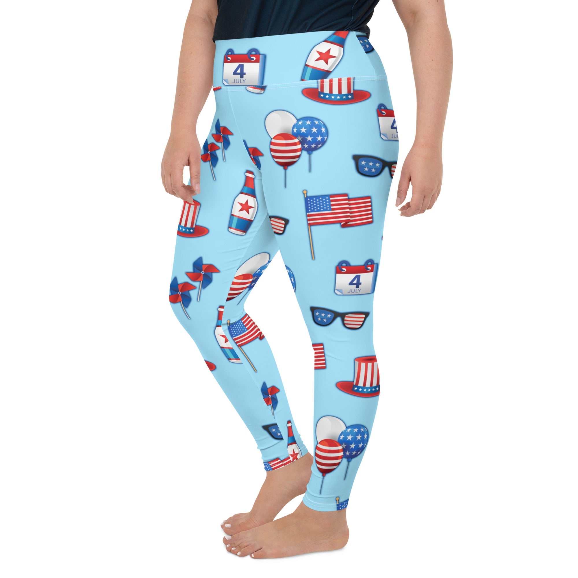 Independence Day Plus Size Leggings