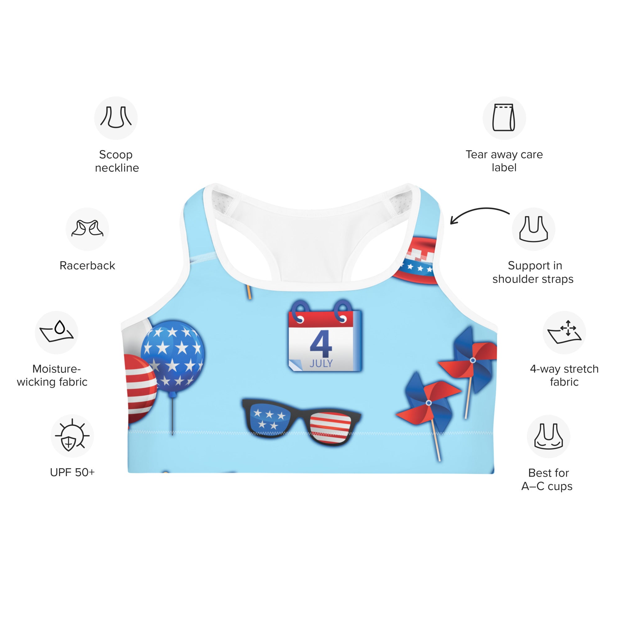 Independence Day Sports Bra