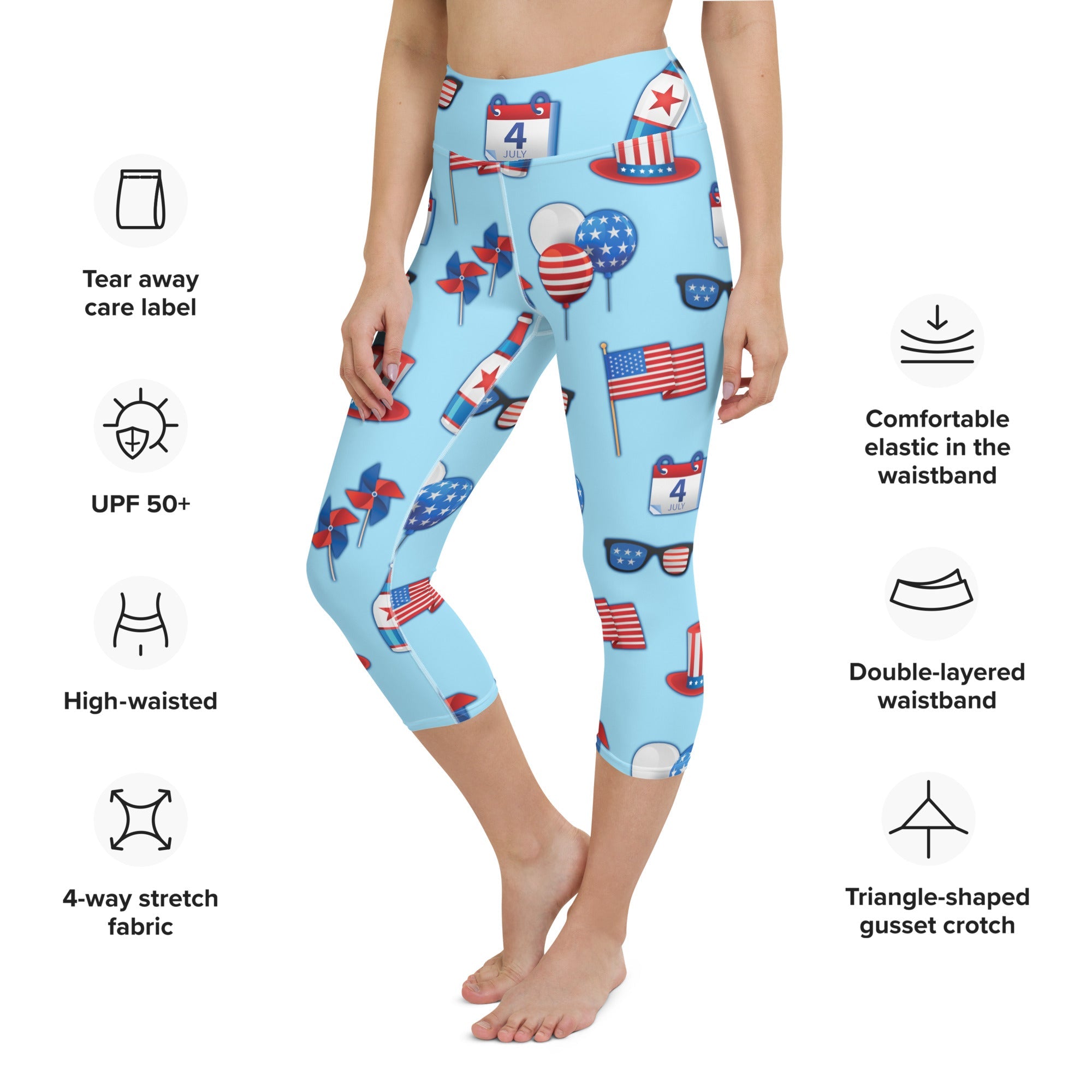 Independence Day Yoga Capris