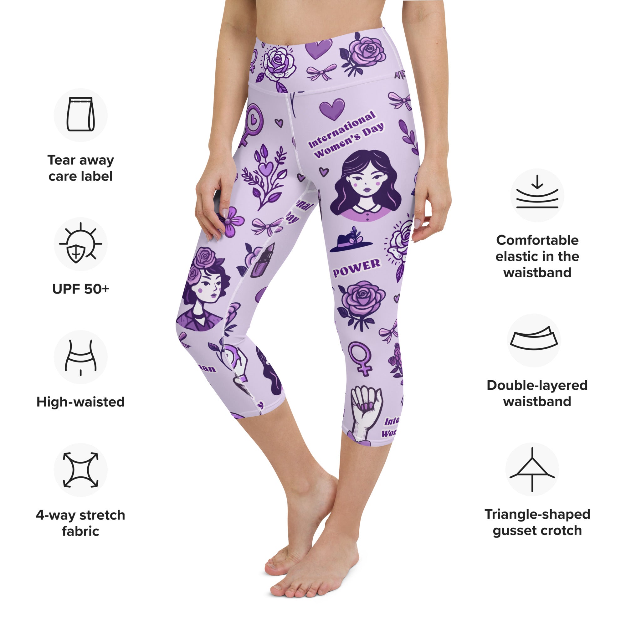 International Women's Day Yoga Capris