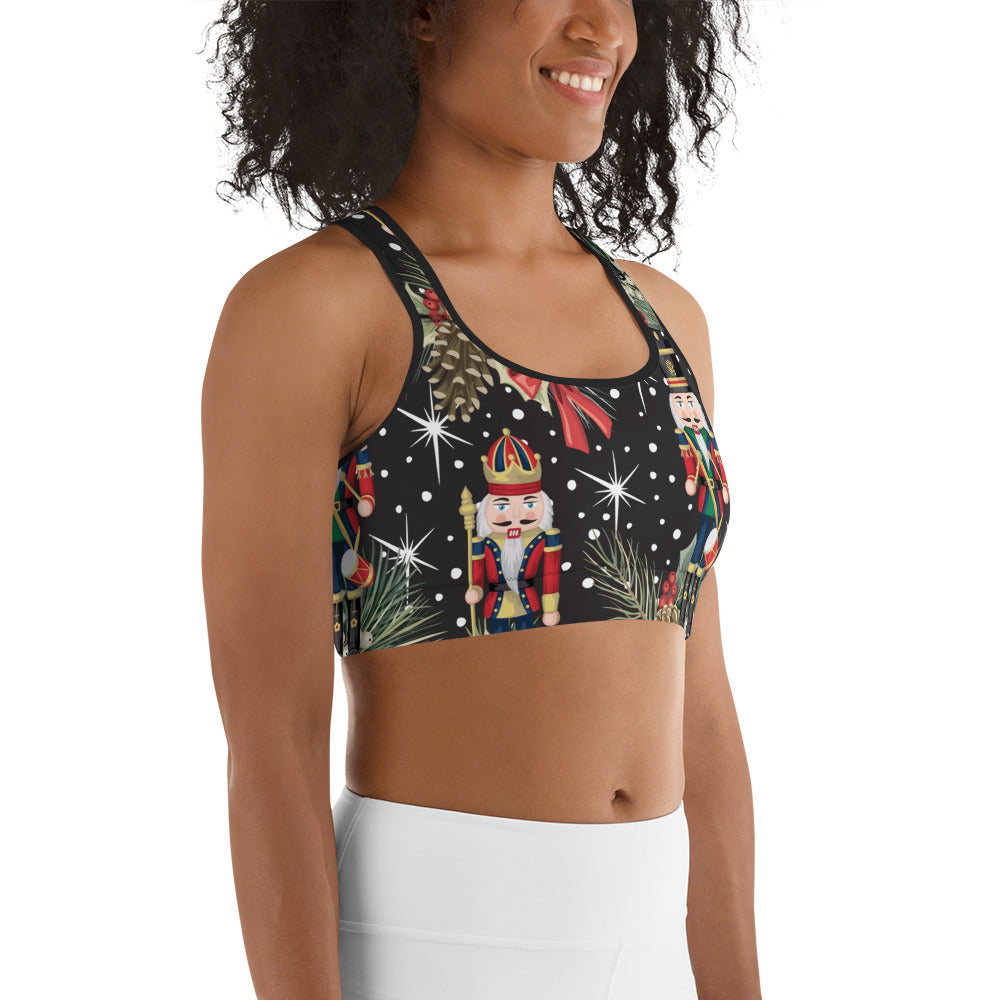 Jolly Nutcrackers Sports Bra