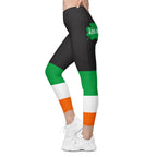 KIss My Shamrock Crossover Leggings With Pockets