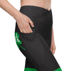 KIss My Shamrock Crossover Leggings With Pockets