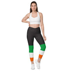 KIss My Shamrock Crossover Leggings With Pockets