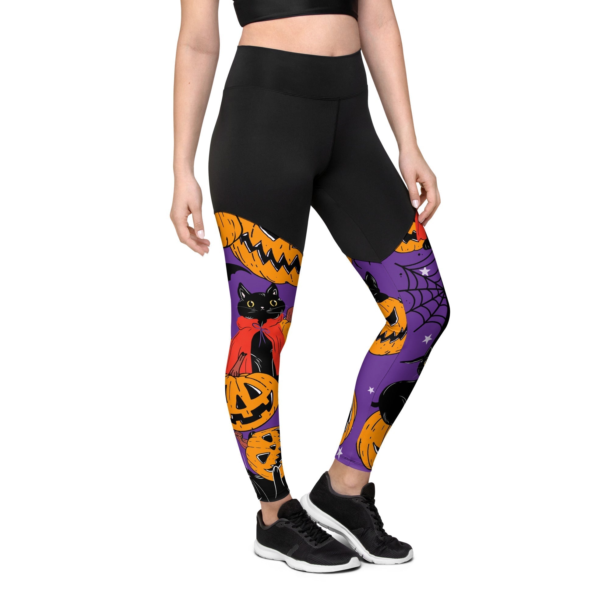 Kitty Loves Halloween Compression Leggings