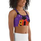 Kitty Loves Halloween Sports Bra