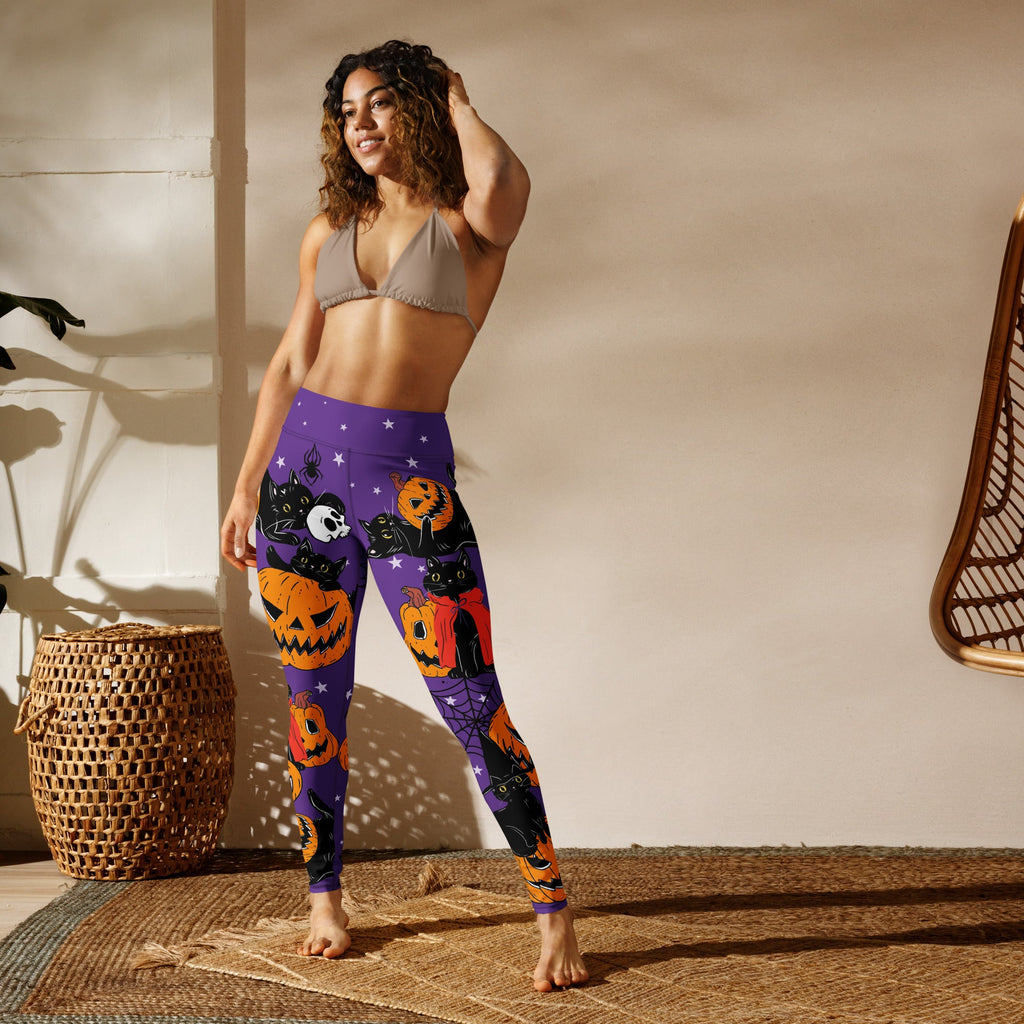 Kitty Loves Halloween Yoga Leggings