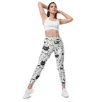 Kitty Pattern Leggings With Pockets
