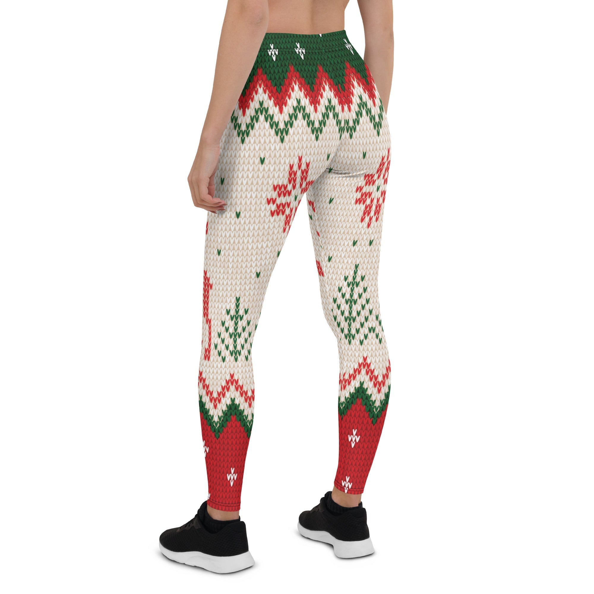 Knitted Print Ugly Christmas Leggings