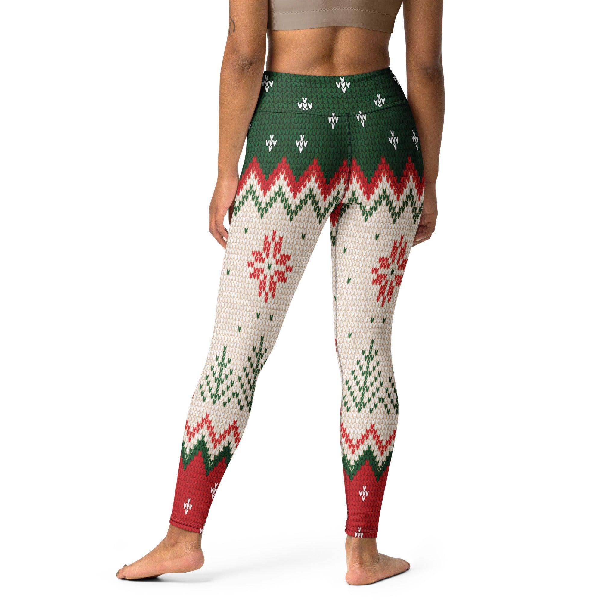 Knitted Print Ugly Christmas Yoga Leggings