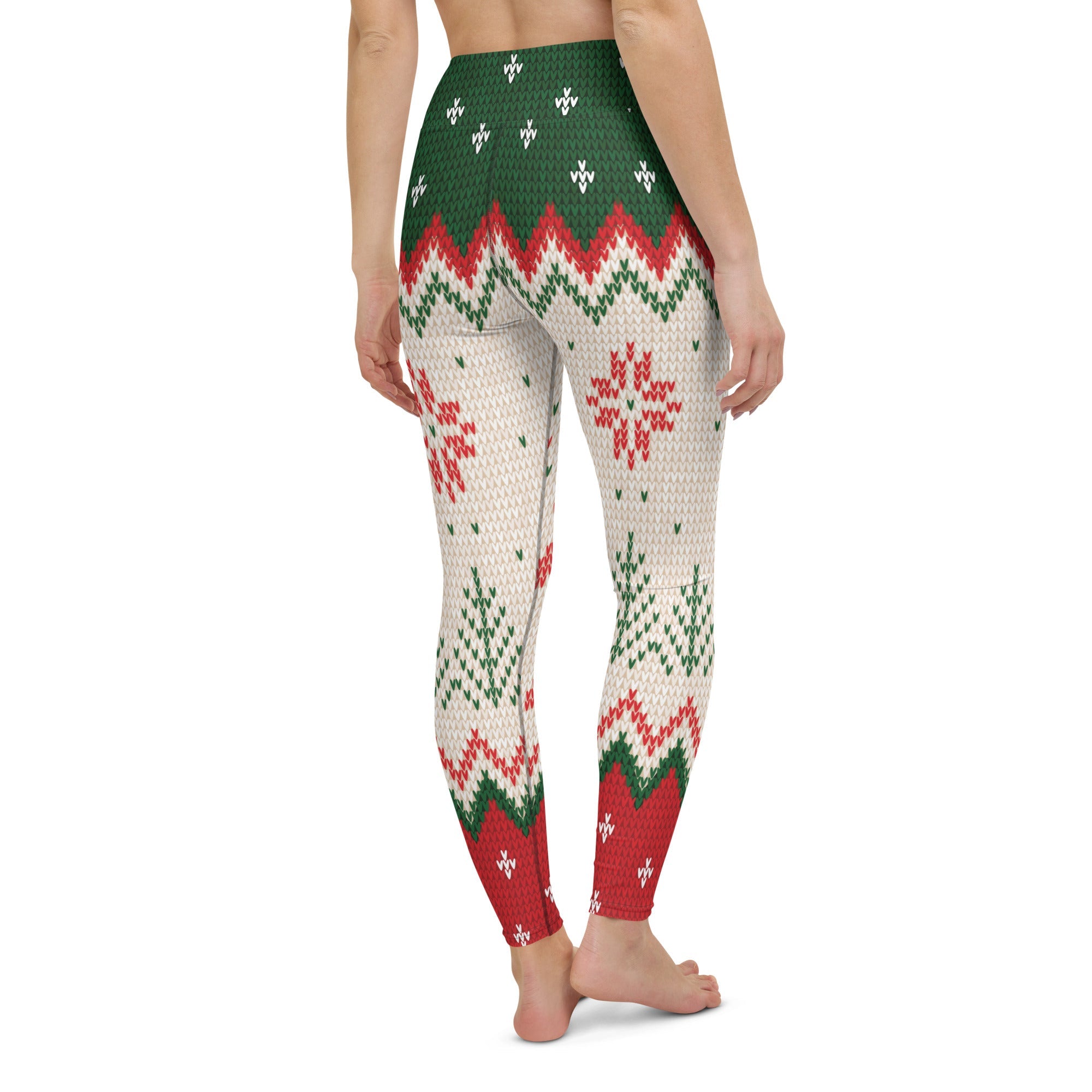 Knitted Print Ugly Christmas Yoga Leggings