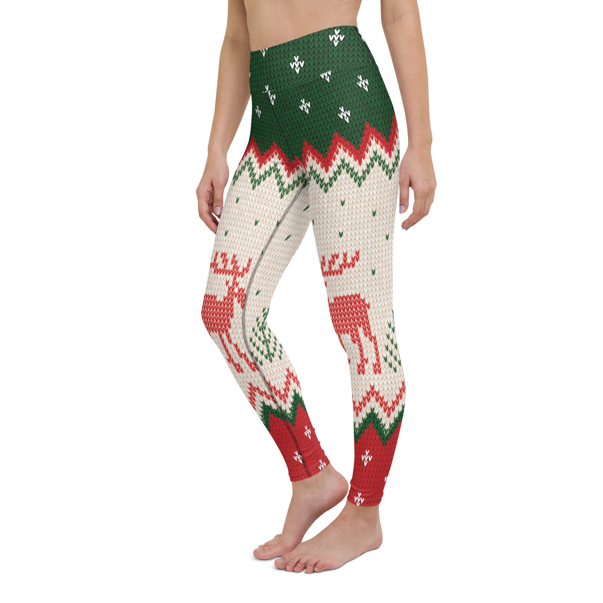 Knitted Print Ugly Christmas Yoga Leggings