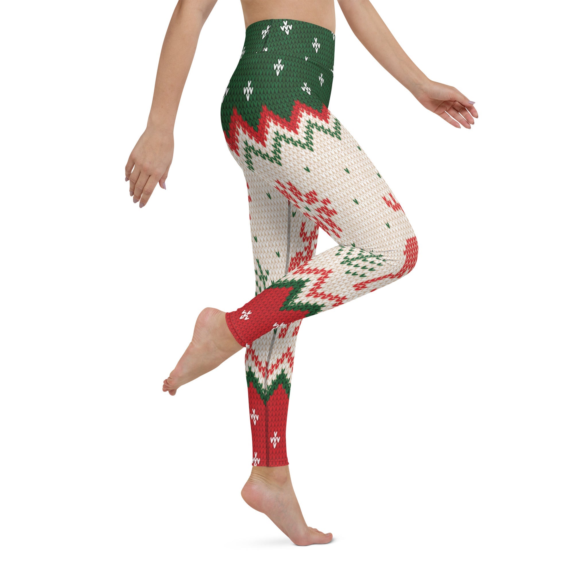 Knitted Print Ugly Christmas Yoga Leggings