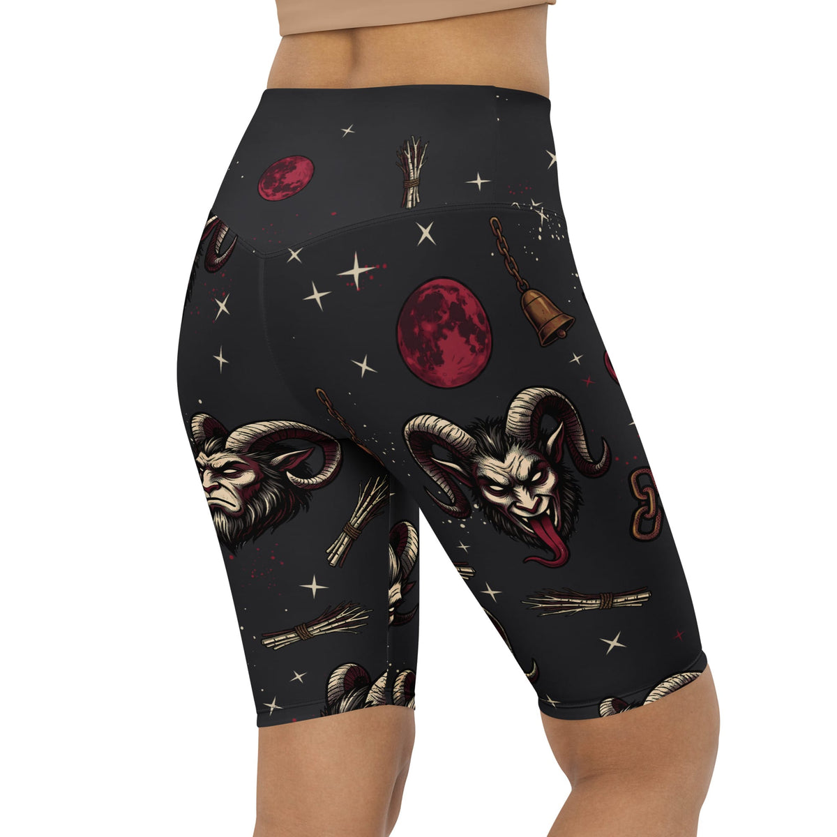 Krampus Night Biker Shorts