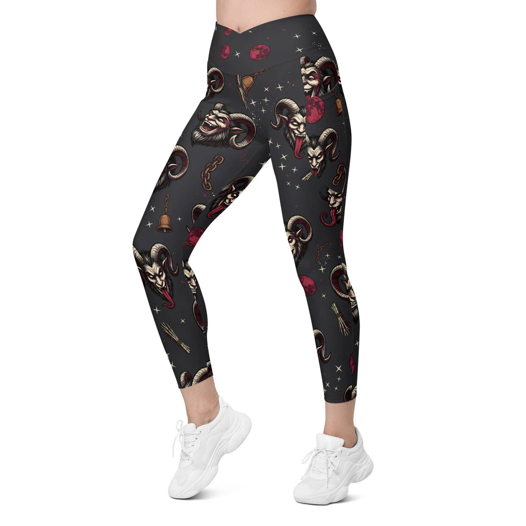 Krampus Night Crossover Leggings With Pockets