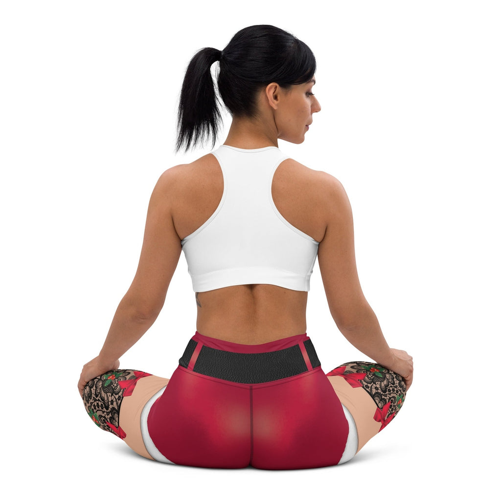 Lace Christmas Yoga Leggings