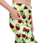 Ladybugs Crossover Leggings With Pockets