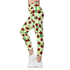 Ladybugs Crossover Leggings With Pockets