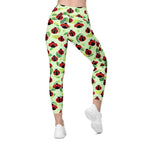 Ladybugs Crossover Leggings With Pockets