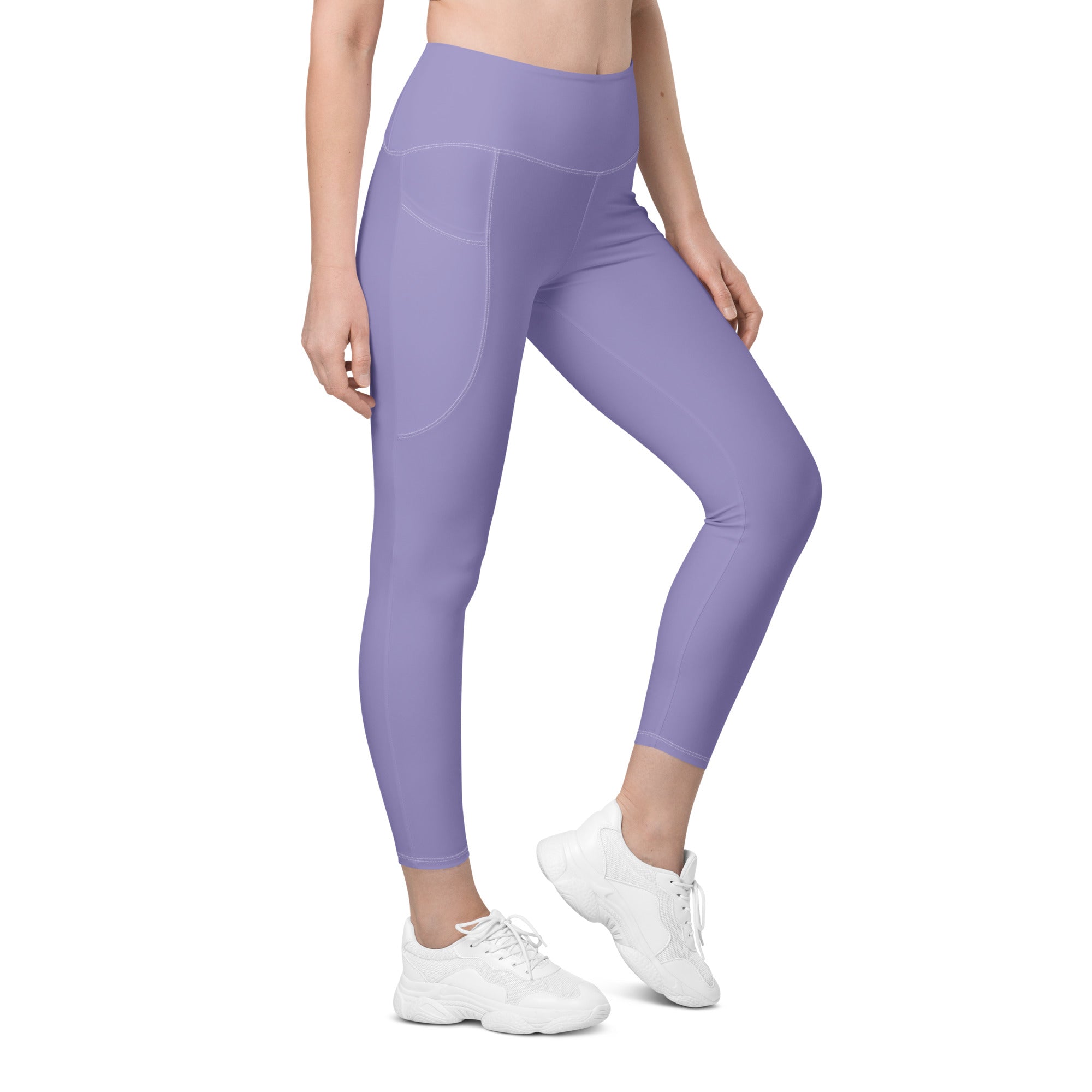 Lavender Purple Leggings With Pockets