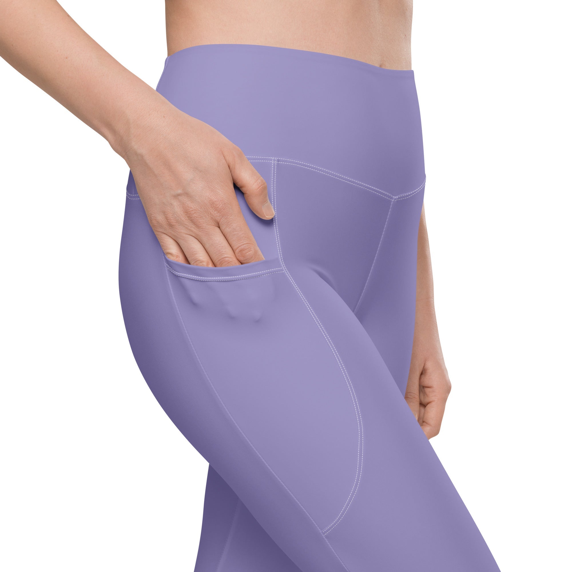 Lavender Purple Leggings With Pockets