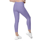 Lavender Purple Leggings With Pockets