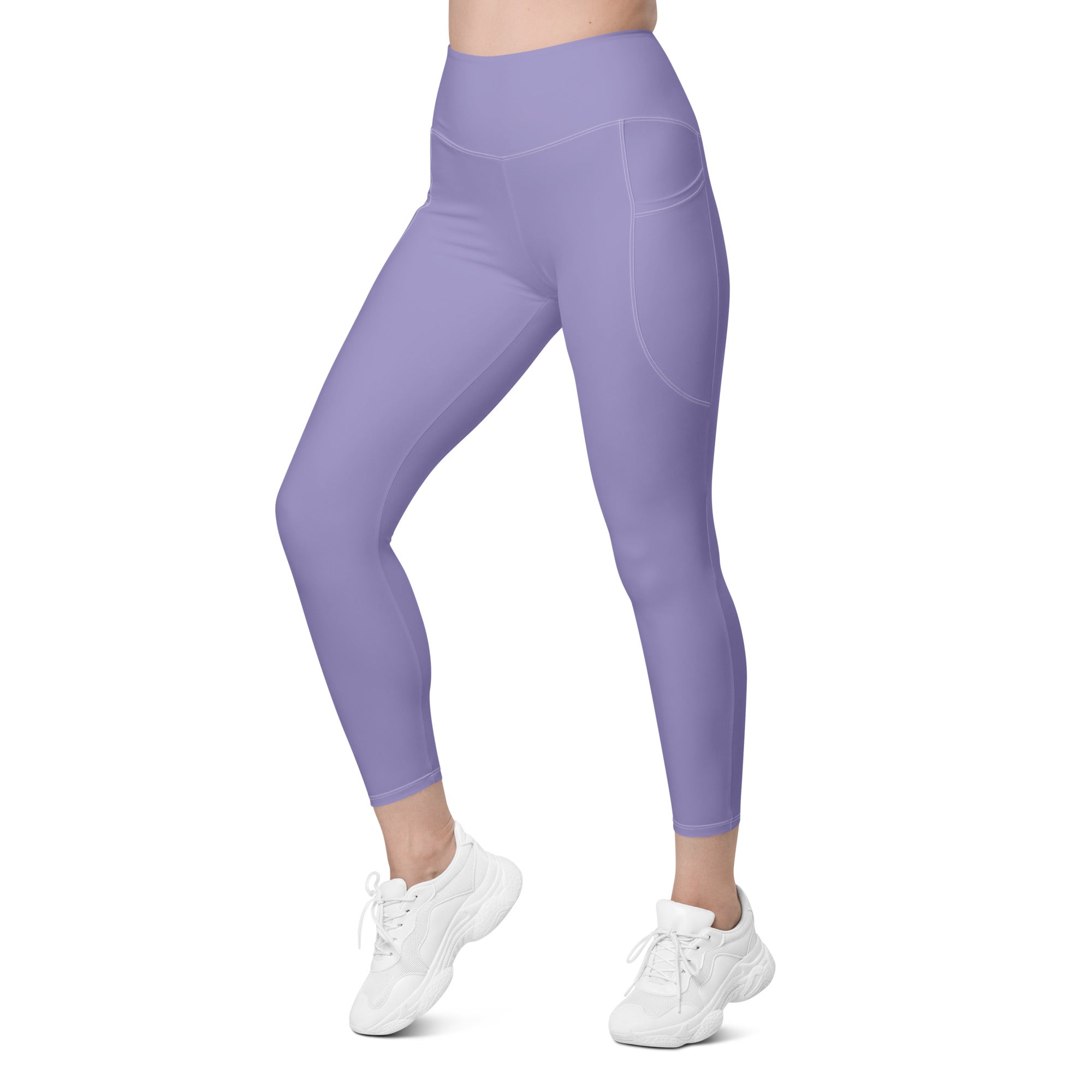 Lavender Purple Leggings With Pockets