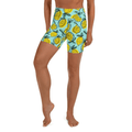 Lemon Pattern Yoga Shorts