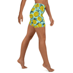 Lemon Pattern Yoga Shorts