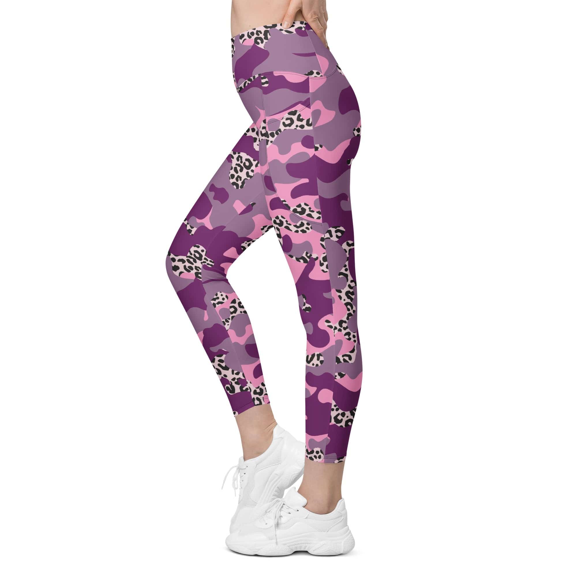 Leopard Camo Leggings With Pockets