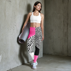 Leopard Color Block Yoga Leggings