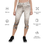 Leopard Denim Print Capris